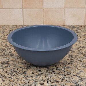 Vintage Blue Melamine Bowl B-118 USA Durable Lightweight Retro Tableware